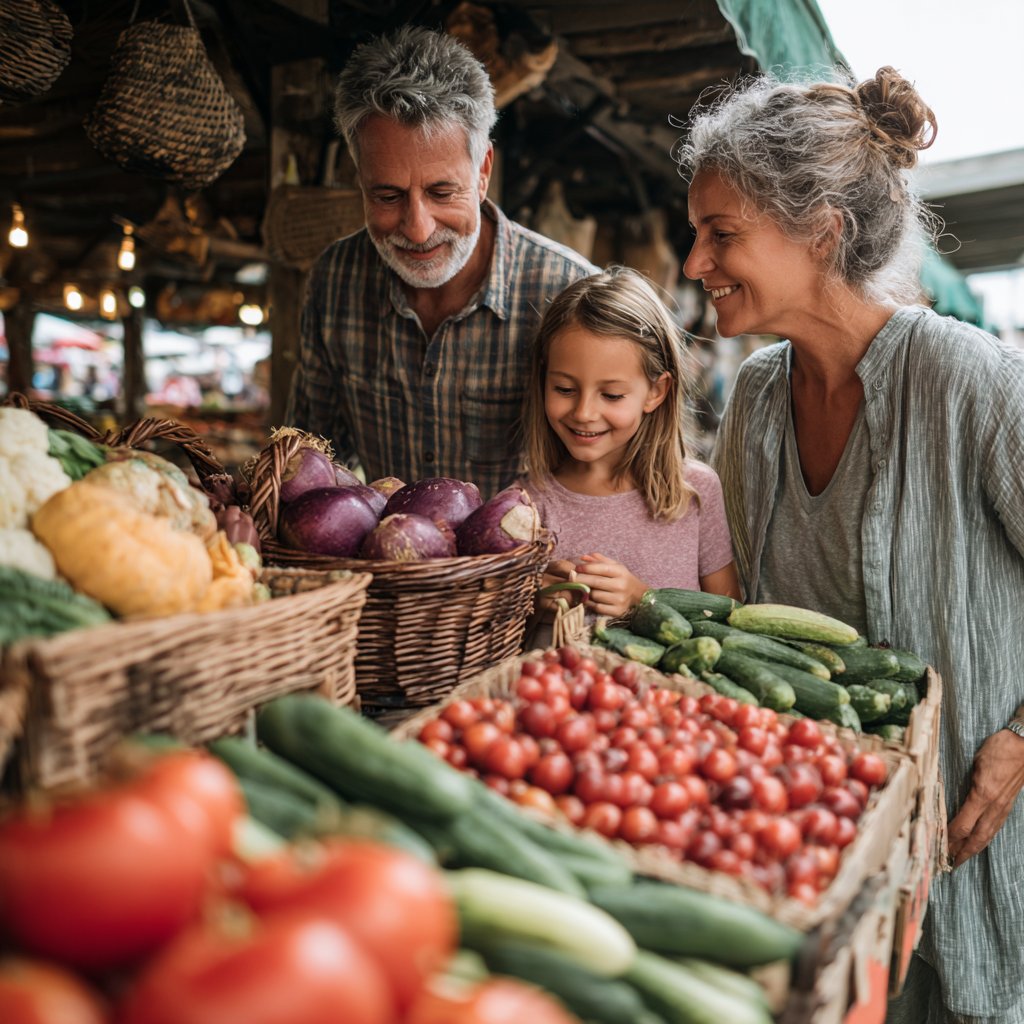 Smiling middle-aged Ukrainian woman preparing healthy colorful vegetables in modern kitchen, representing healthy meal planning and nutrition